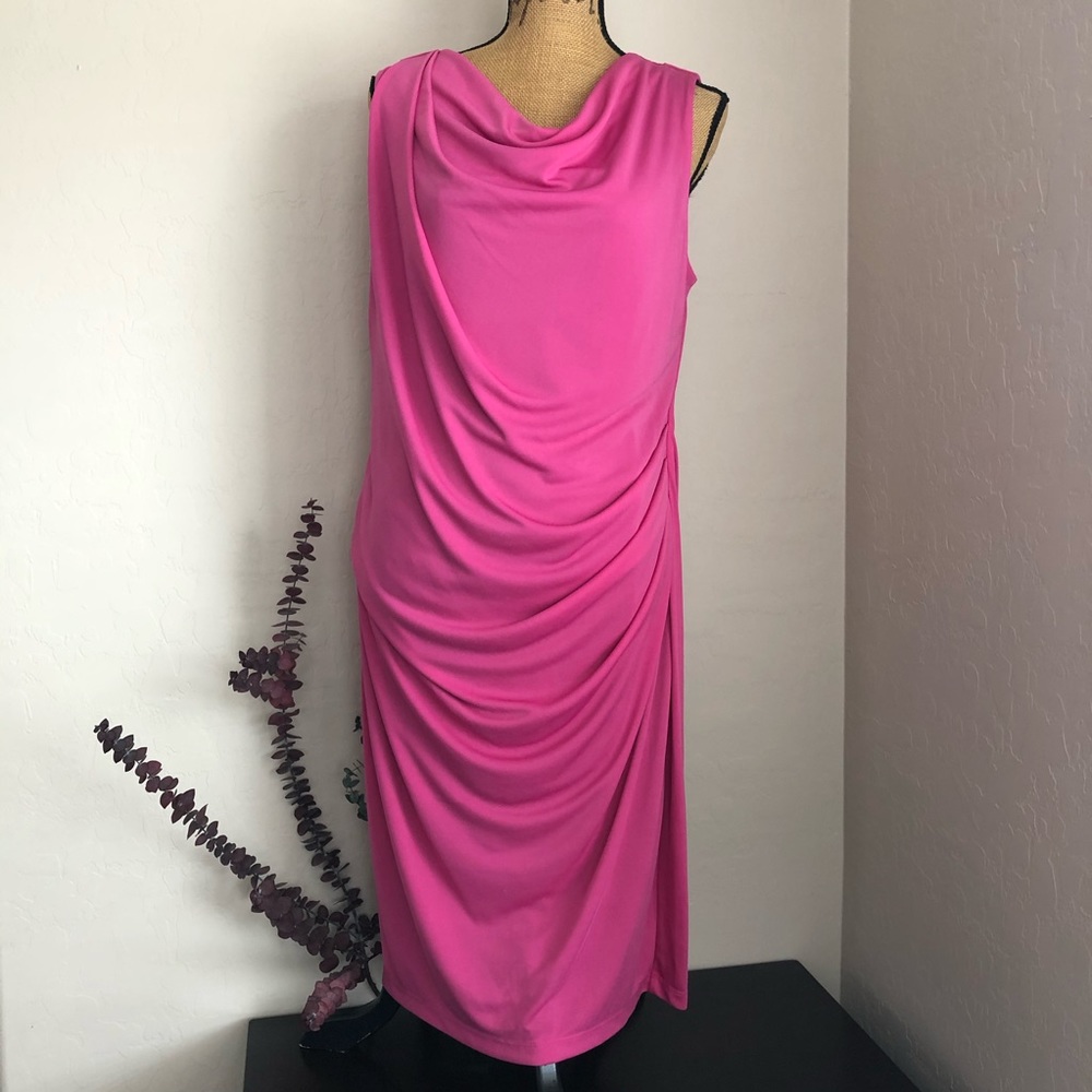 Robert Rodriguez Pink Peony Spring Midi Dress L